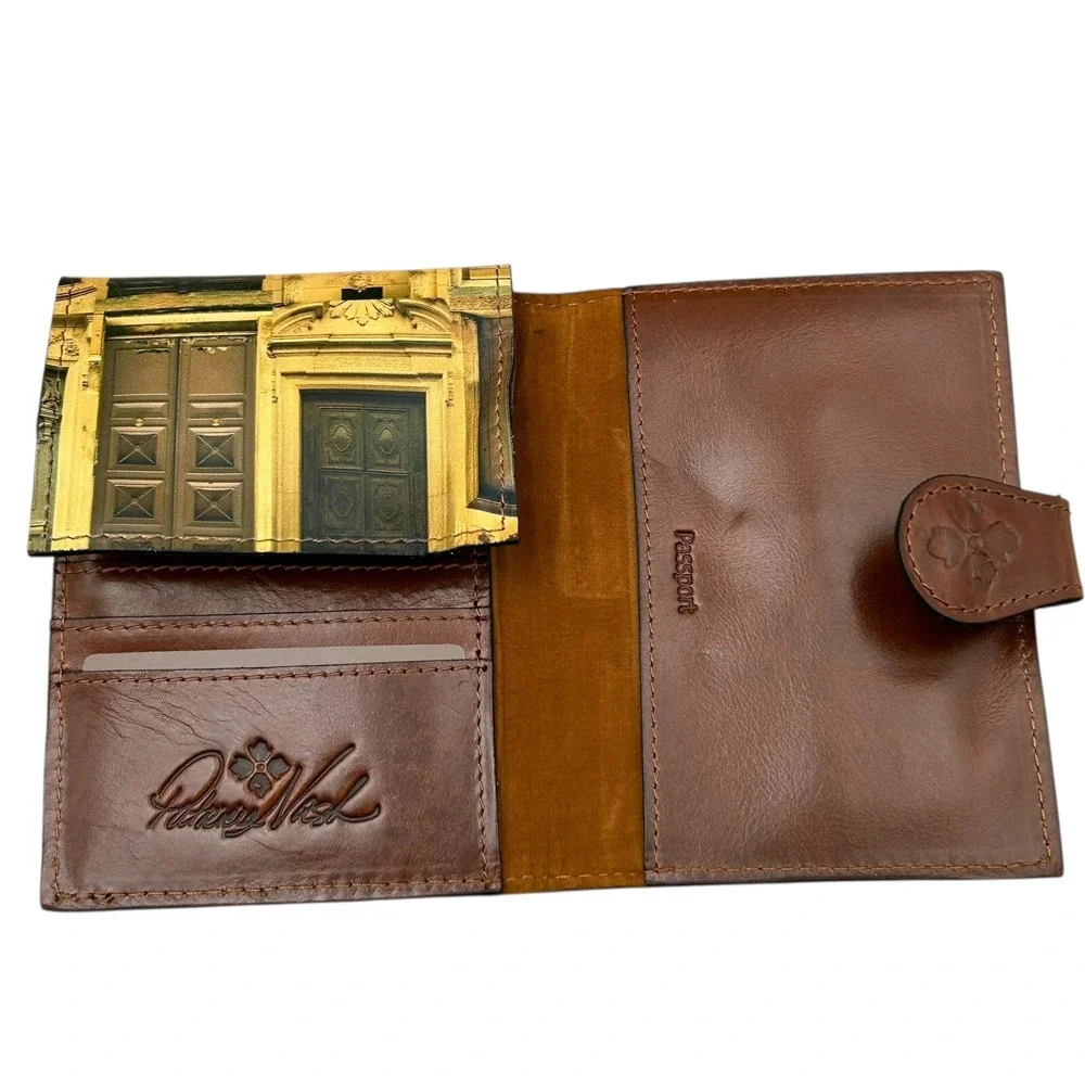 Patricia Nash Leather Tablet Holder & Passport Case Gift Set Doorways Multicolor